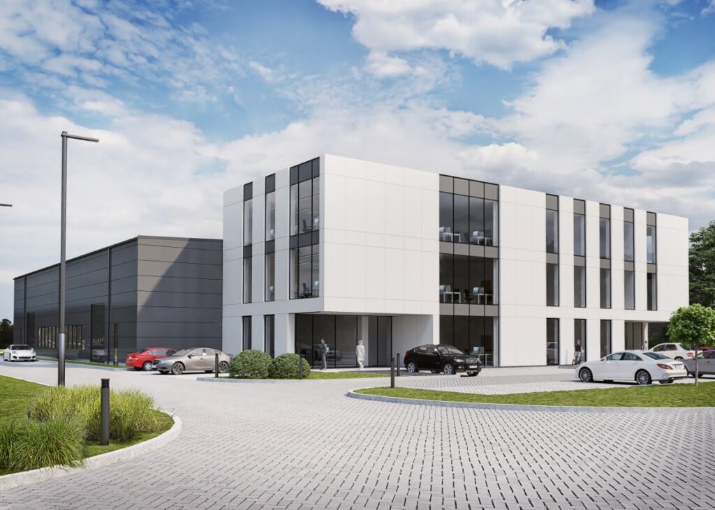 Wizuelaizacja obiektu biurowo-magazynowego 